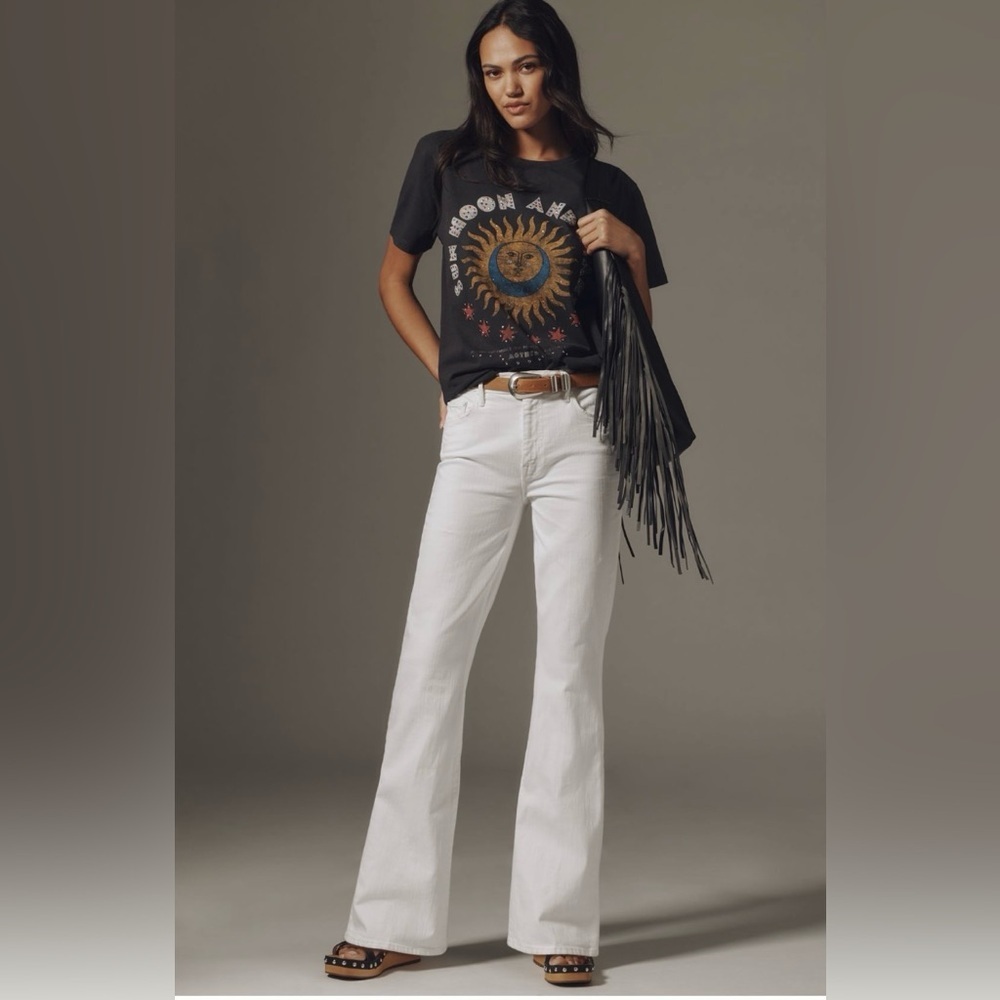 MOTHER White Flare Jeans